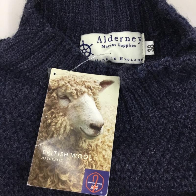 古着 USED ニット、セーター 長袖 長袖ニット 長袖カットソー リブニット セーター ユーロ古着 alderney 38 無地 紺 / ネイビー / メンズ USED 古着 中古 10111609