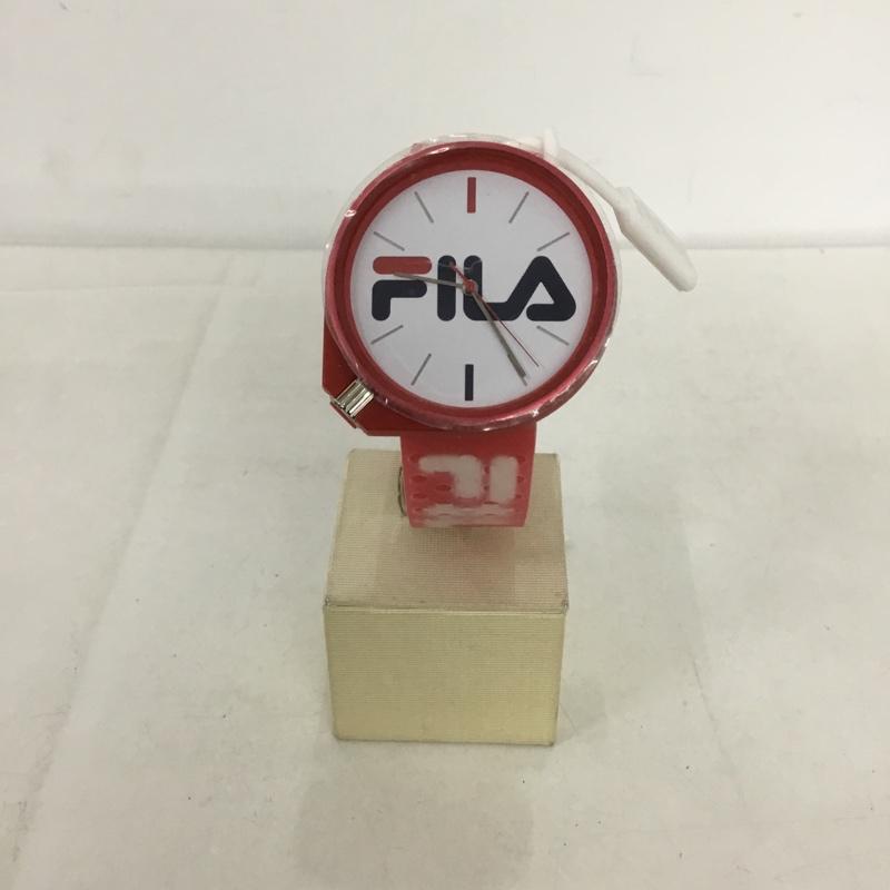 フィラ FILA 腕時計 アナログ(クォーツ式) 38-199-010 箱有 ロゴ、文字 赤 / レッド / メンズ USED 古着 中古 10134959