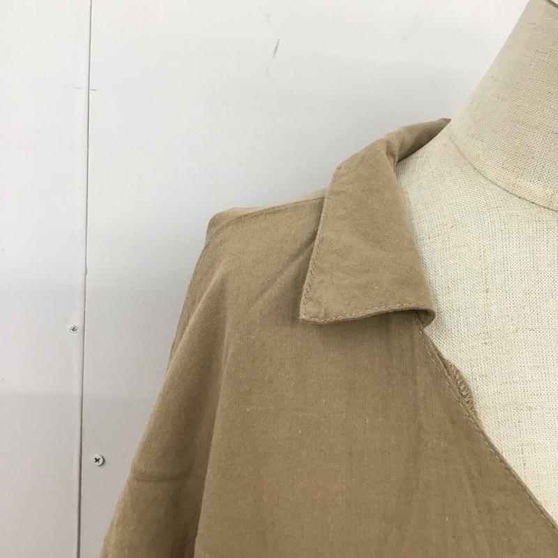 サマンサモスモス Samansa Mos2 ワンピース ロングスカート ygi-1104858 半袖ロングワンピース シャツワンピース リネン FREE 無地 ベージュ / ベージュ / レディース USED 古着 中古 10108835