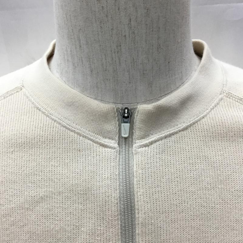 ナイキ NIKE トレーナー 長袖 長袖スウェット 長袖トレーナー リブカットソー 長袖カットソー スポーツウェア L ロゴ、文字 ベージュ / ベージュ / メンズ USED 古着 中古 10115209
