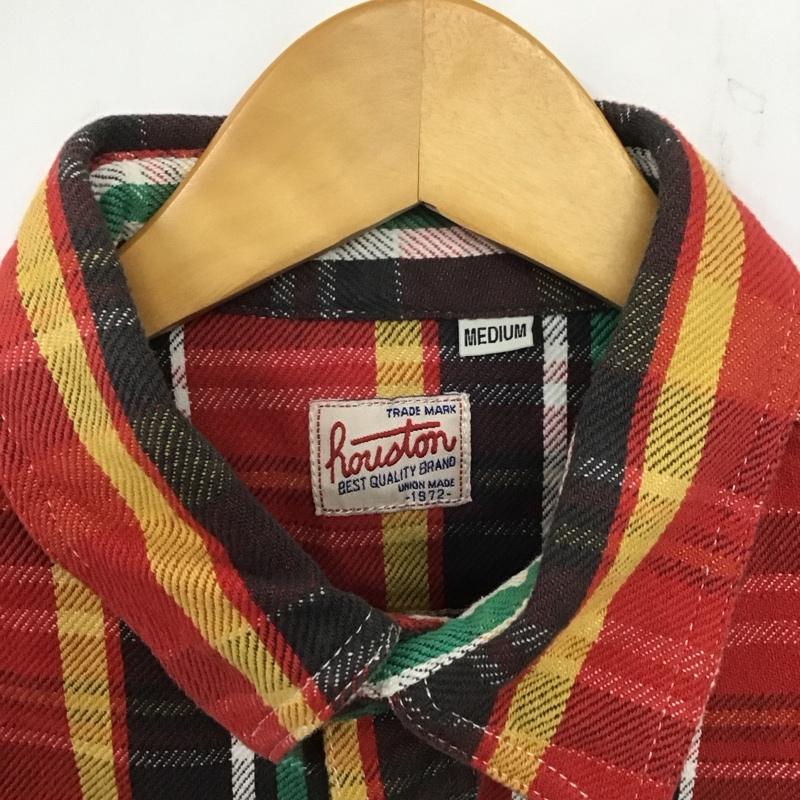 ヒューストン HOUSTON シャツ、ブラウス 長袖 長袖シャツ チェックシャツ カラーシャツ M チェック マルチカラー / マルチカラー / メンズ USED 古着 中古 10139281