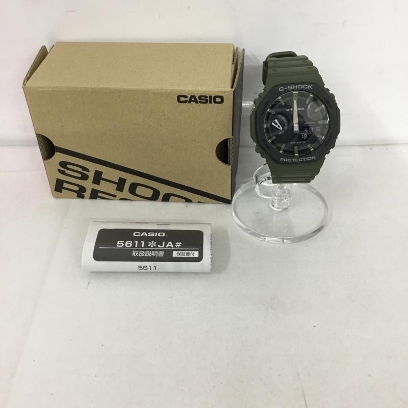ジーショック G-SHOCK 腕時計 アナログ(クォーツ式) GA-2110SU 八角形 箱有 ロゴ、文字 カーキ / カーキ / メンズ USED 古着 中古 10128998