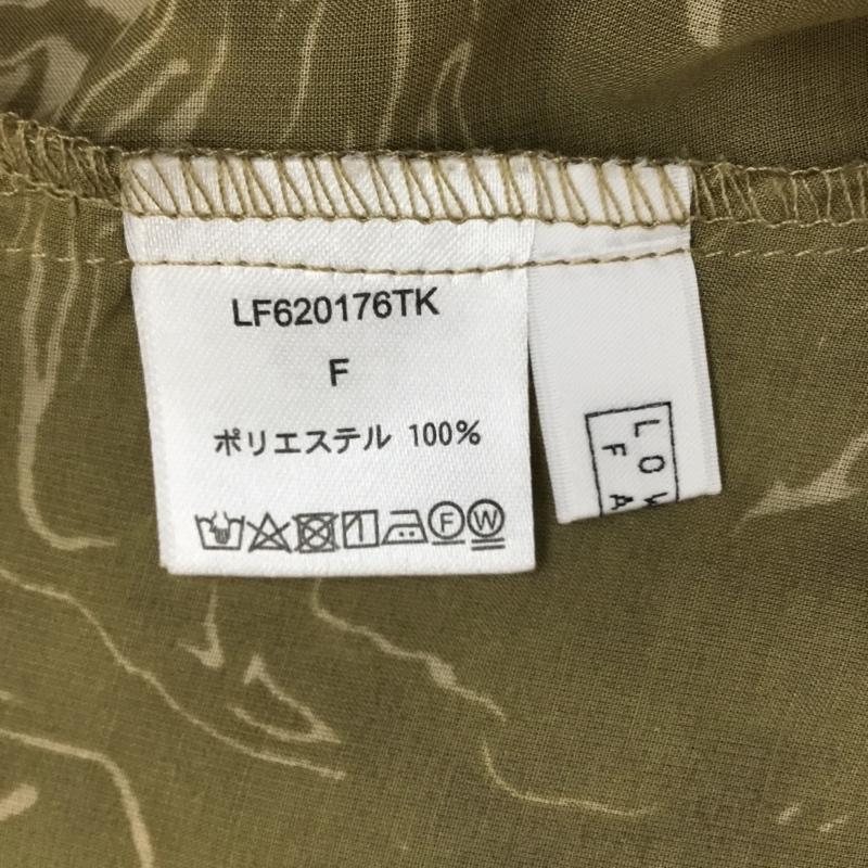 ローリーズファーム LOWRYS FARM シャツ、ブラウス 長袖 LF620176TK シアー ドルマンスリーブ FREE 総柄 カーキ / カーキ / レディース USED 古着 中古 10112897