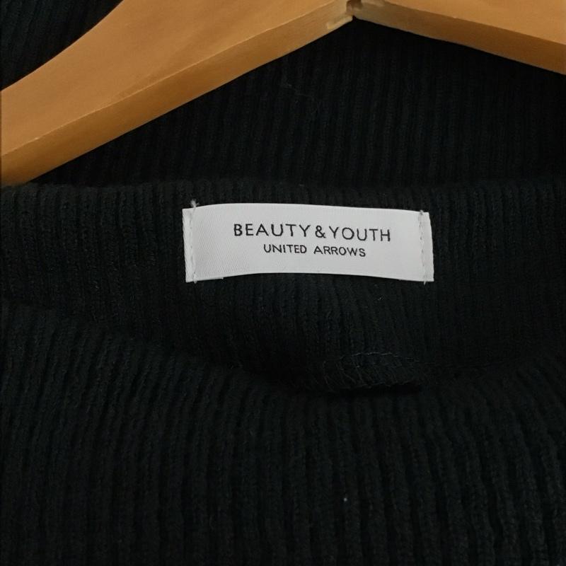 ビューティアンドユース BEAUTY&YOUTH カットソー 長袖 1612-699-4129 リブボートネック ロングスリーブカットソー 無地 緑 / グリーン / レディース USED 古着 中古 10131745