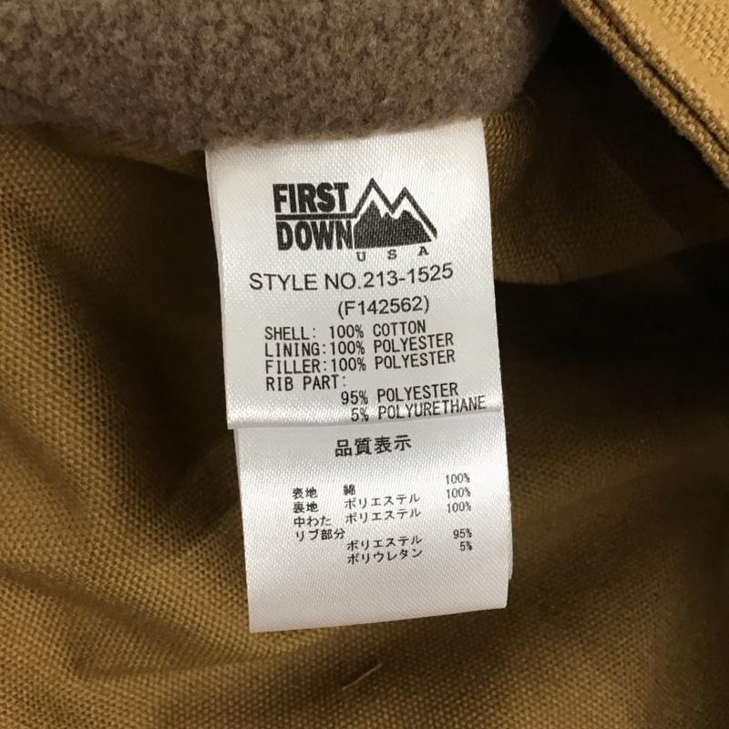 ファーストダウン FIRST DOWN ベスト ベスト 213-1525 中綿 タグ付き 難燃ダックベスト M ロゴ、文字 キャメル / キャメル / メンズ USED 古着 中古 10113923
