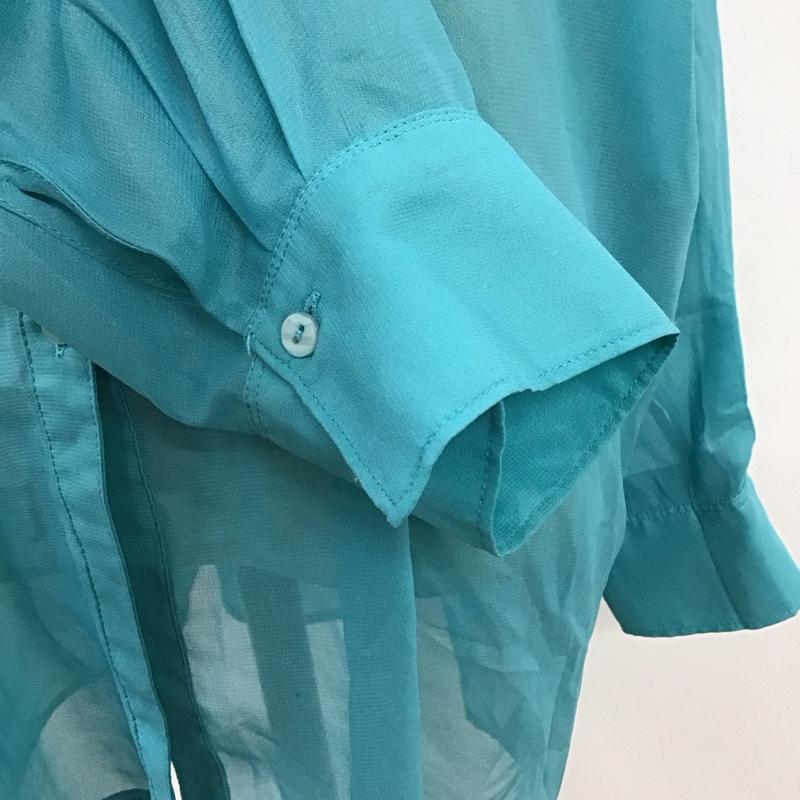 ジーナシス JEANASIS シャツ、ブラウス 長袖 js064031mc アソートシアーシャツ FREE 無地 水色 / ライトブルー / レディース USED 古着 中古 10121185