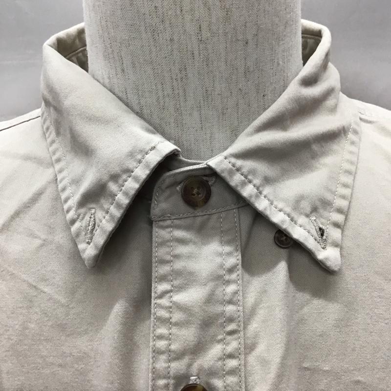 カーハート Carhartt シャツ、ブラウス 長袖 長袖シャツ カラーシャツ ポケットシャツ 長袖カットソー ボタンダウンシャツ XL ロゴ、文字 ベージュ / ベージュ /  メンズ USED 古着 中古 10111807