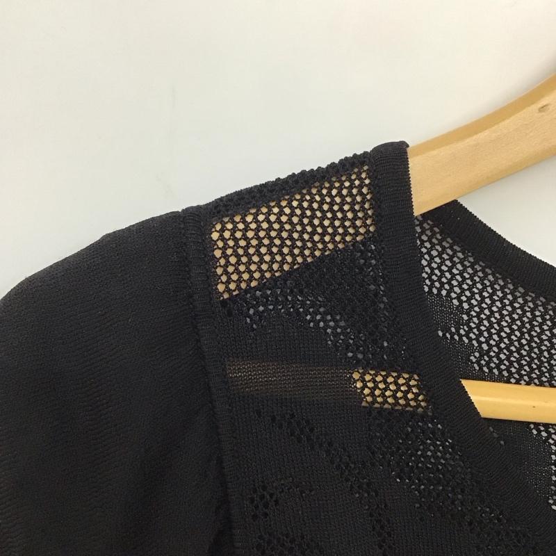 ザラ ZARA カットソー 半袖 L 無地 黒 / ブラック / レディース USED 古着 中古 10136479