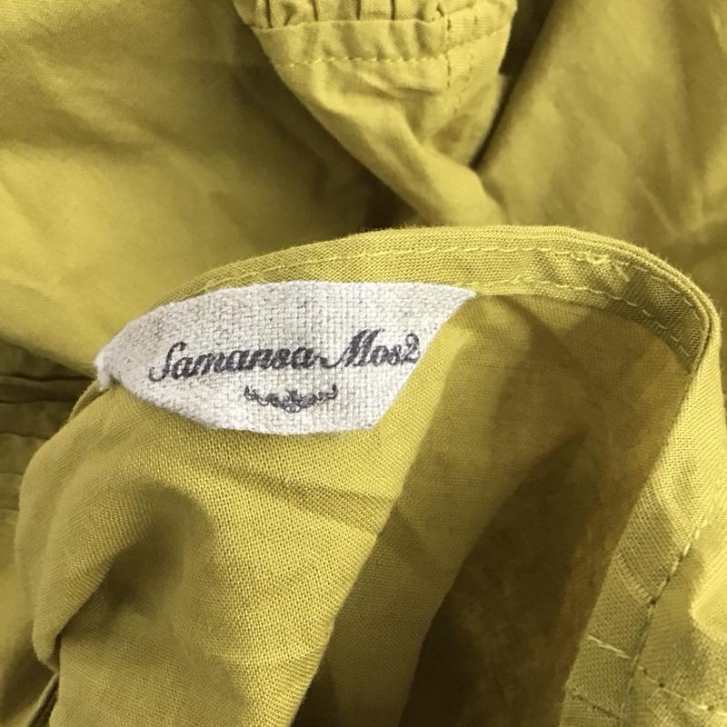 サマンサモスモス Samansa Mos2 シャツ、ブラウス 半袖 1710207 フリル袖 ピンタック FREE 無地 マスタード / マスタード / レディース USED 古着 中古 10123188