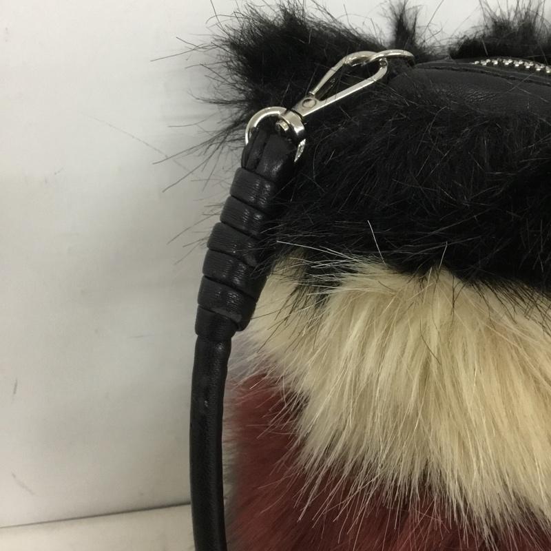 ザラ ZARA ショルダーバッグ ショルダーバッグ 8636 104 203 フェイクファー 2WAY ボーダー柄 マルチカラー / マルチカラー / レディース USED 古着 中古 10137942