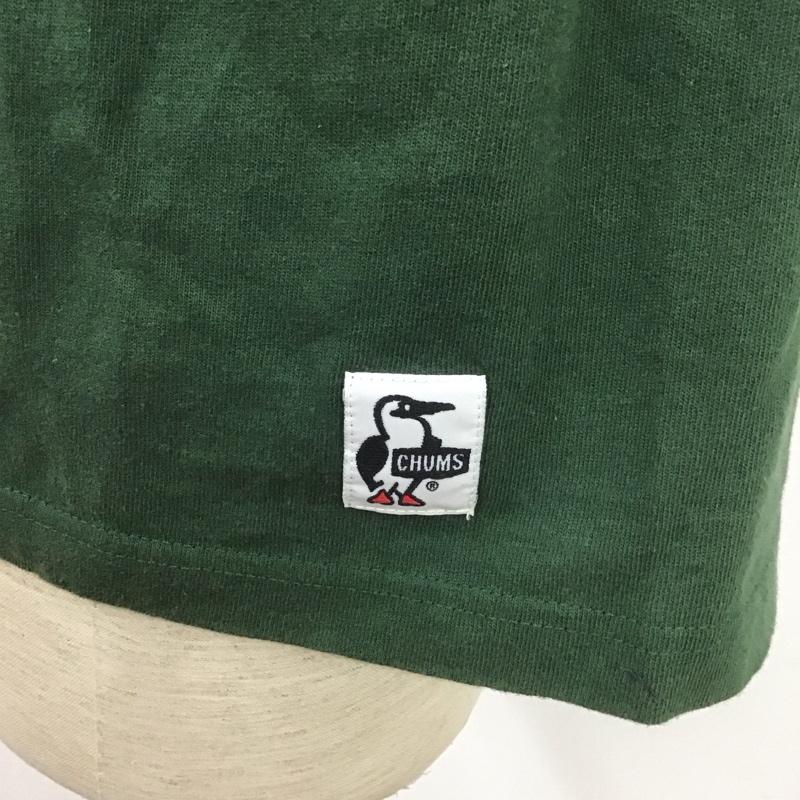 チャムス CHUMS Tシャツ 半袖 半袖カットソー プリントTシャツ クルーネックカットソー XL ロゴ、文字 緑 / グリーン / メンズ USED 古着 中古 10106831