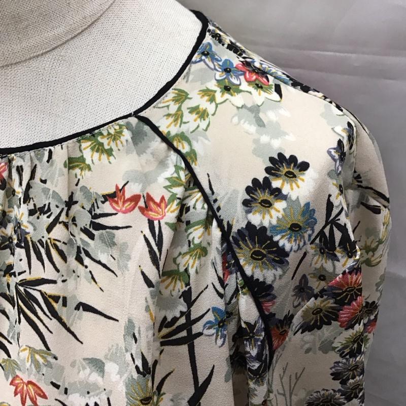 ザラベーシック ZARA BASIC カットソー 長袖 長袖カットソー クルーネックカットソー ロングスリーブカットソー プリントTシャツ S プリント マルチカラー / マルチカラー / レディース USED 古着 中古 10117985