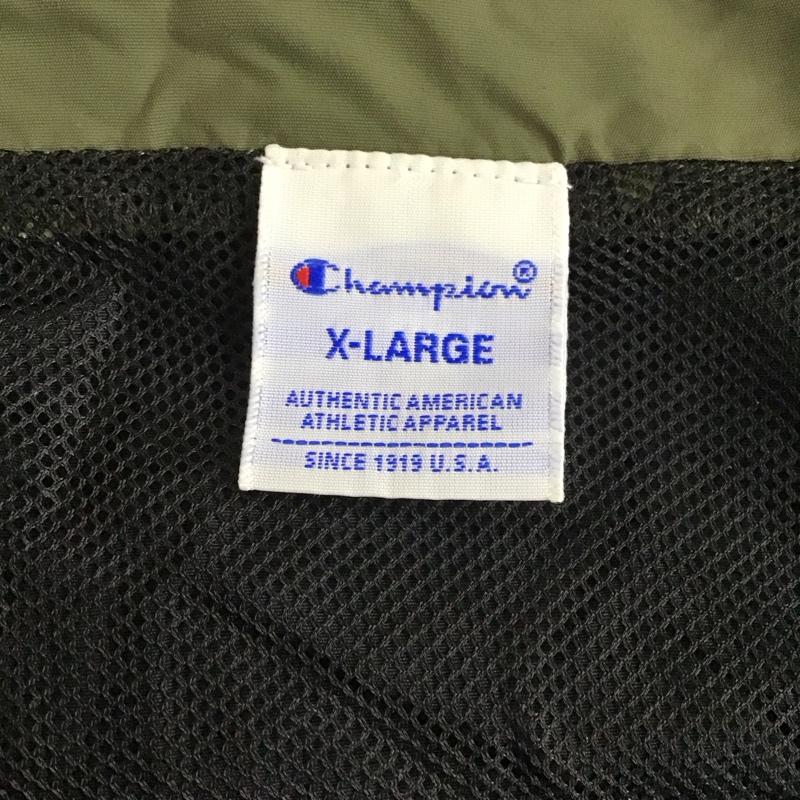 チャンピオン Champion ジャケット、上着 ジャケット、ブレザー c8-n604 アノラックパーカー X-LARGE コラボ XL ロゴ、文字 黒 / ブラック /  メンズ USED 古着 中古 10124725