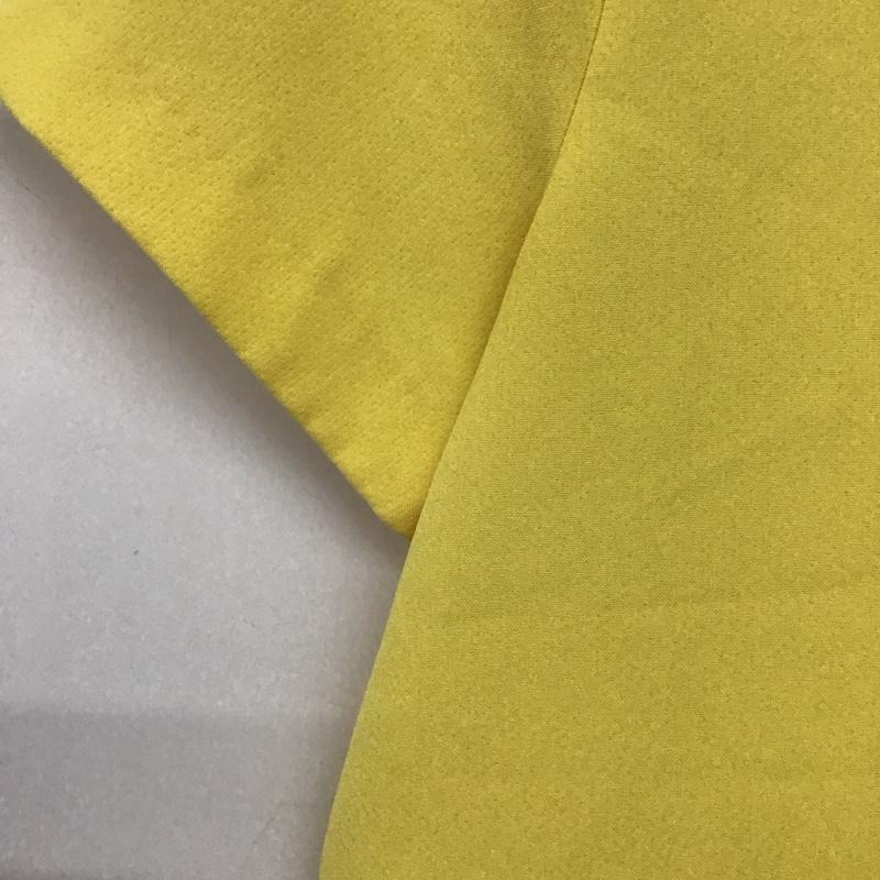 ザラベーシック ZARA BASIC ワンピース ロングスカート 半袖ワンピース タイトスカート ジップアップ クルーネック M 無地 黄 / イエロー / レディース USED 古着 中古 10136058