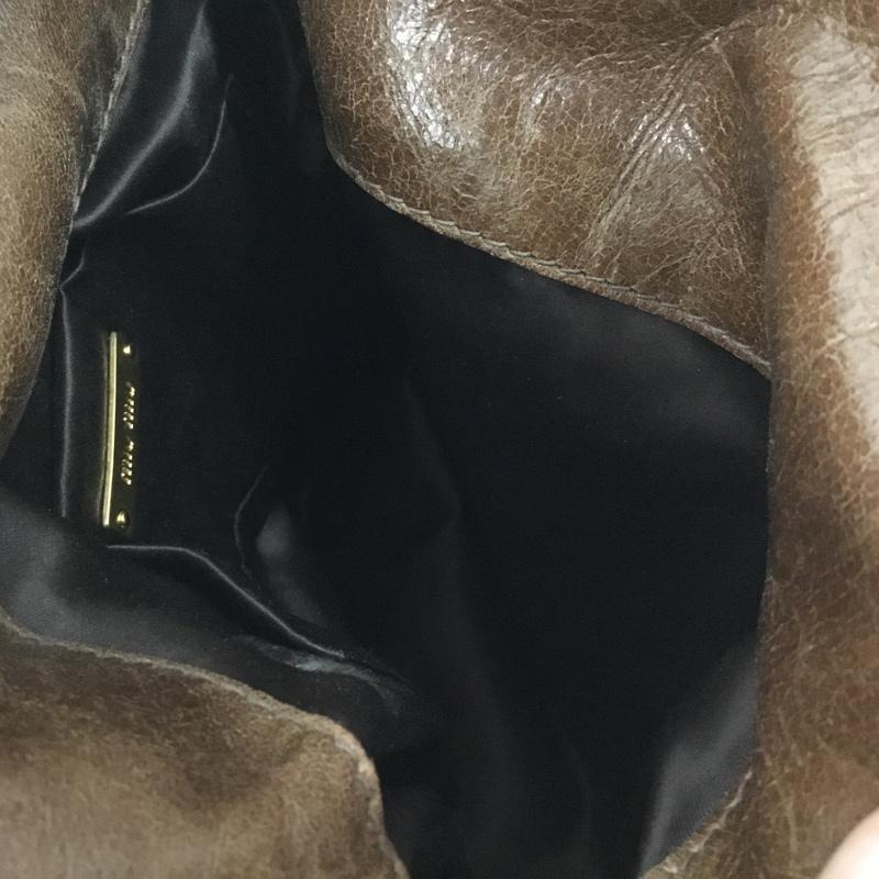 ミュウミュウ miu miu ショルダーバッグ ショルダーバッグ ハンドバッグ 2WAY ロゴ、文字 茶 / ブラウン / レディース USED 古着 中古 10129106