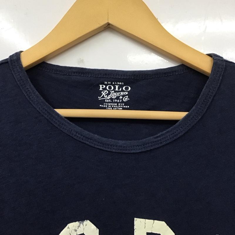 ポロラルフローレン POLO RALPH LAUREN Tシャツ 半袖 半袖カットソー プリントTシャツ クルーネックカットソー S プリント 紺 / ネイビー / レディース USED 古着 中古 10113041
