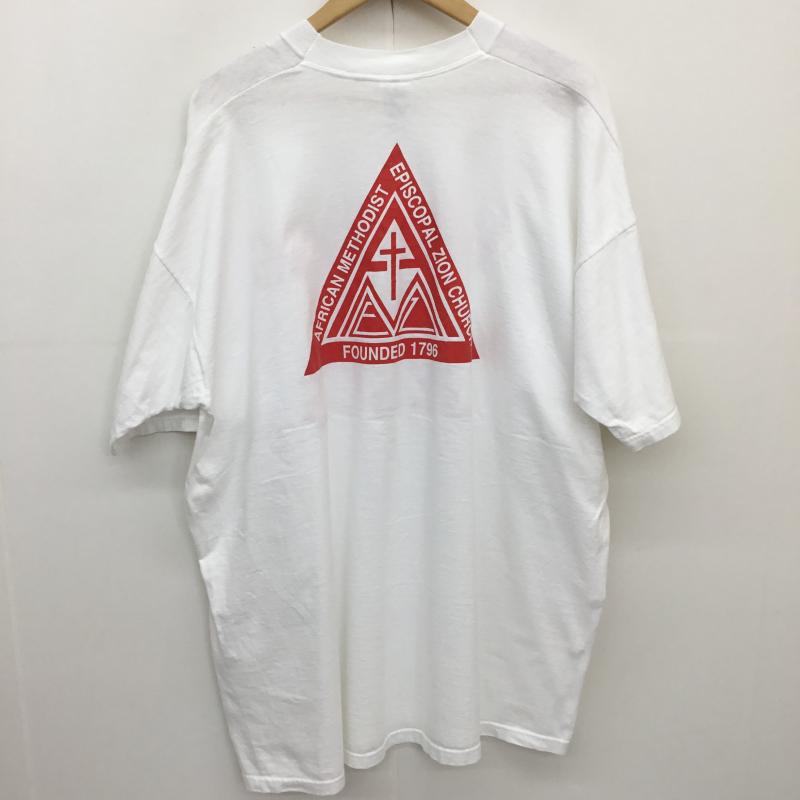 ユーズドクロージング used clothes Tシャツ 半袖 FRUIT OF THE LOOM Tシャツ 白 RN13765 CA18345 4L ロゴ、文字 白 / ホワイト / メンズ USED 古着 中古 10130953