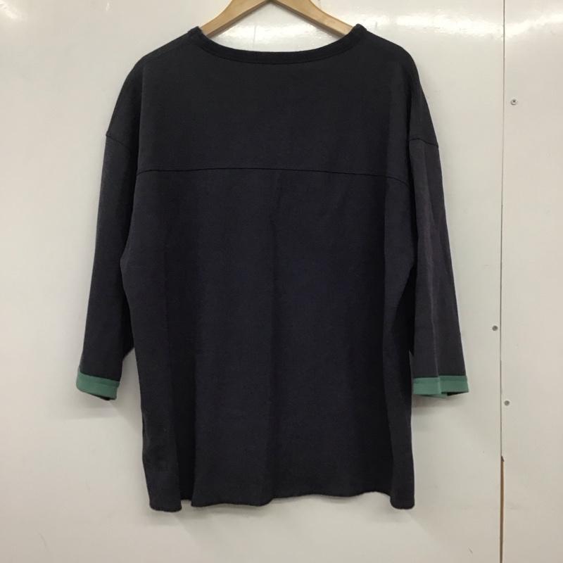 ニコアンド niko and... Tシャツ 半袖 半袖カットソー 無地Tシャツ クルーネックカットソー L 無地 紺 / ネイビー / メンズ USED 古着 中古 10138092