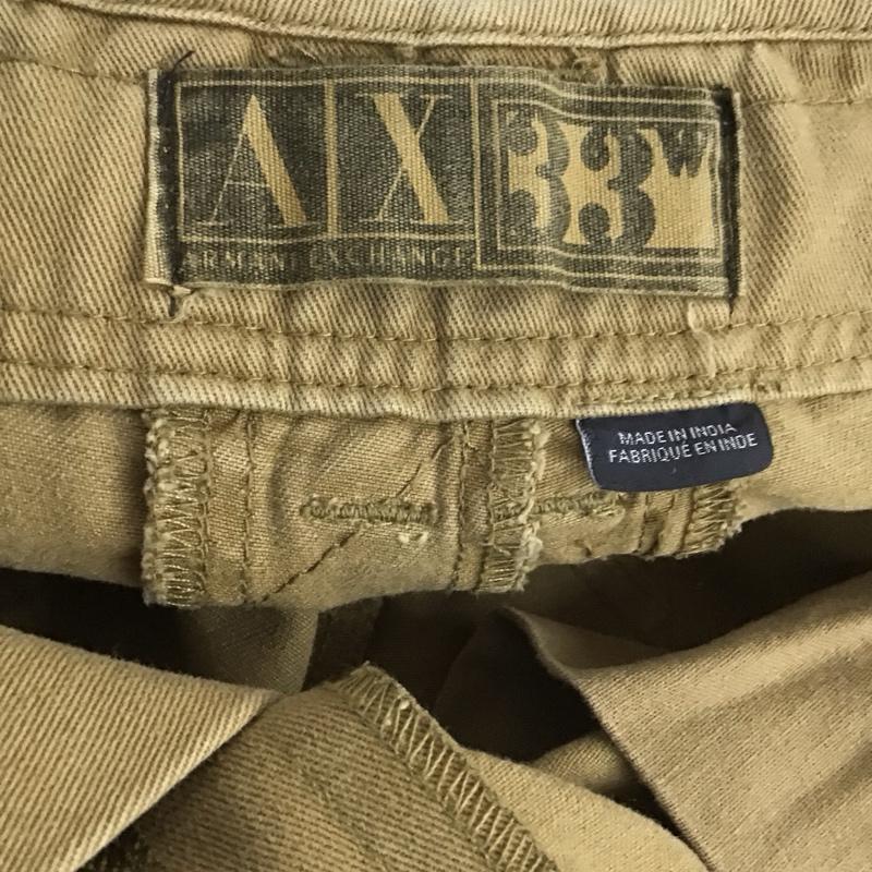 アルマーニ ARMANI パンツ ショートパンツ ショートパンツ ハーフパンツ カジュアルパンツ 33インチ ロゴ、文字 ベージュ / ベージュ / メンズ USED 古着 中古 10137862