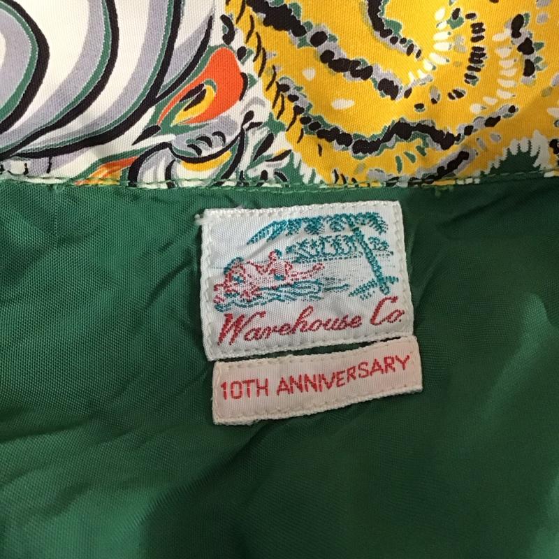 ウエアハウス WAREHOUSE シャツ、ブラウス 半袖 半袖シャツ アロハシャツ カジュアルシャツ カラーシャツ プリント 緑 / グリーン / メンズ USED 古着 中古 10106770