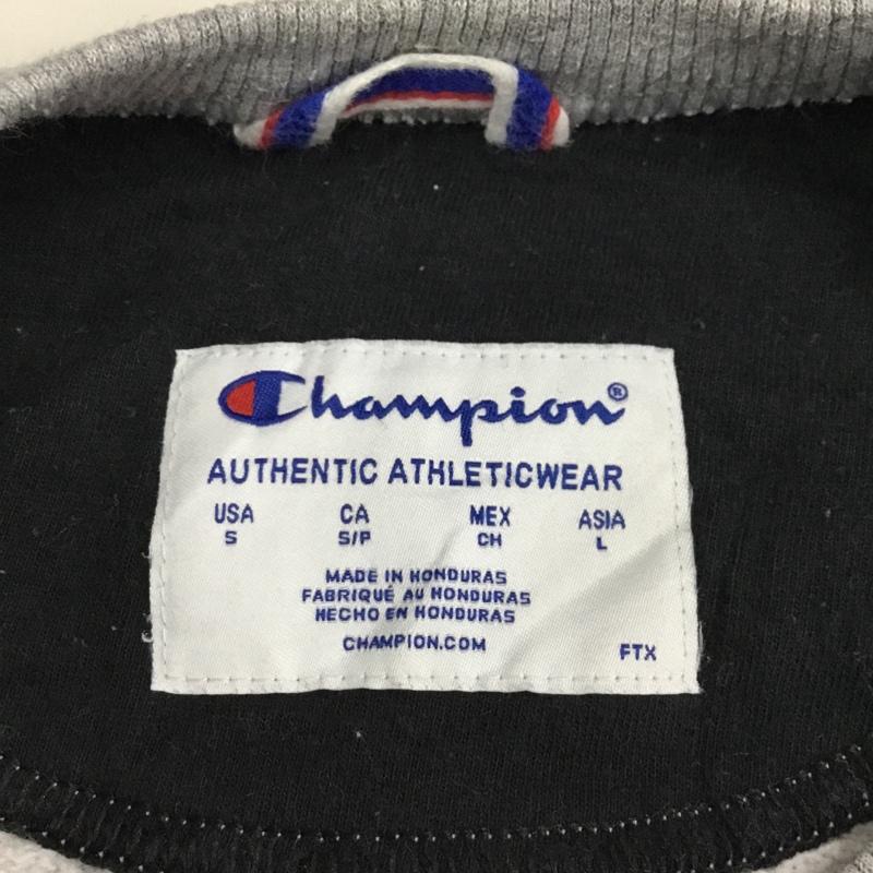 チャンピオン Champion トレーナー 長袖 長袖スウェット 長袖トレーナー リブカットソー 長袖カットソー プリントトレーナー L ロゴ、文字 灰 / グレー / メンズ USED 古着 中古 10106446