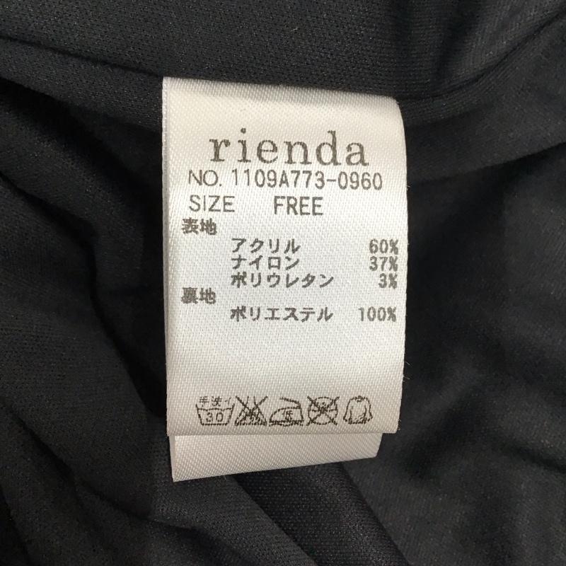 リエンダ rienda ワンピース ひざ丈スカート 1109A773-0960 ニットワンピース 長袖 FREE 無地 黒 / ブラック / レディース USED 古着 中古 10115433