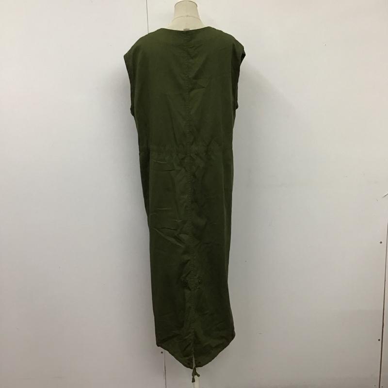 ダブルクローゼット w closet ワンピース ロングスカート ノースリーブワンピース ロングワンピース 前開き 無地 カーキ / カーキ / レディース USED 古着 中古 10115244