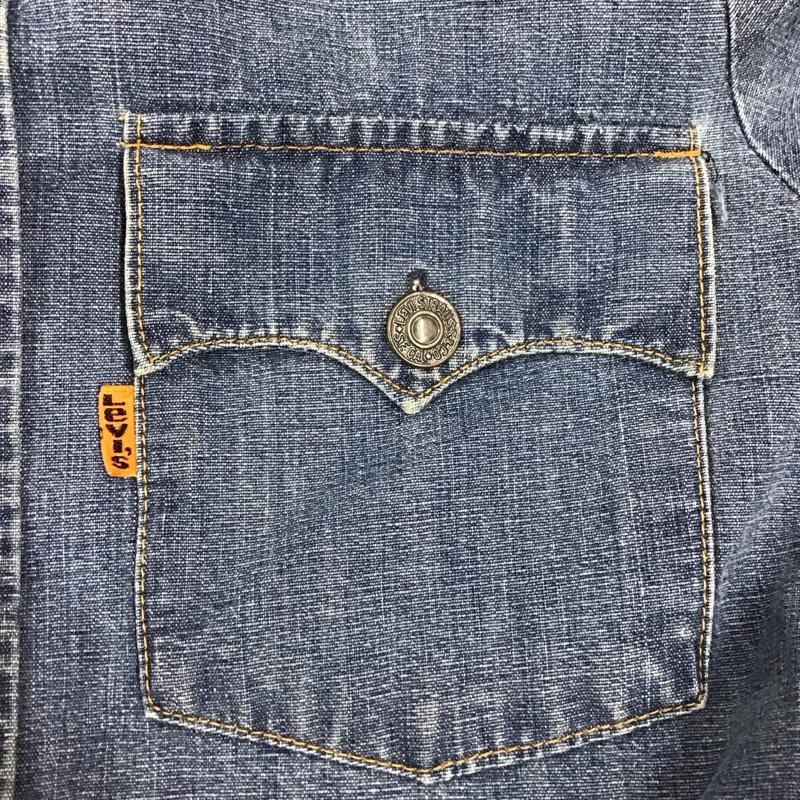 リーバイス Levi s シャツ、ブラウス 長袖 70s オレンジタブ デニムシャツ 長袖シャツ S 無地 インディゴ / インディゴ / メンズ USED 古着 中古 10116189