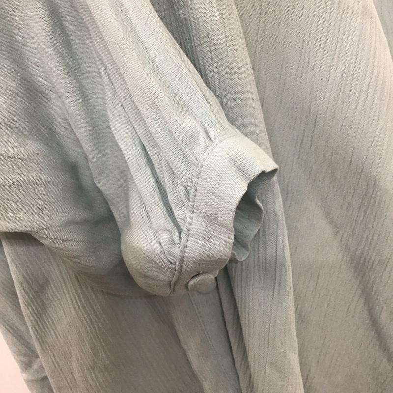 ザラ ZARA シャツ、ブラウス 長袖 1971 099 406 襟レース タグ付き S 無地 水色 / ライトブルー / レディース USED 古着 中古 10120367