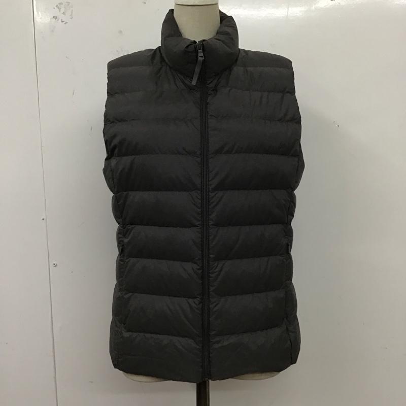 ユニクロ UNIQLO ベスト ベスト 211-409111 ジップアップベスト ダウンベスト ノースリーブカットソー M 無地 灰 / グレー / レディース USED 古着 中古 10124141