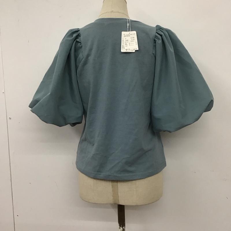 アルシーヴ archives カットソー 半袖 パフスリーブ ボリュームスリーブ タグ付き M 無地 青 / ブルー /  レディース USED 古着 中古 10115017