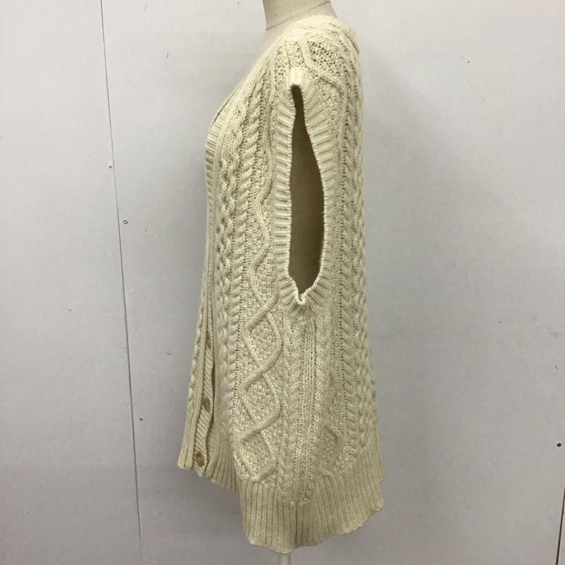 マウジー MOUSSY ベスト ベスト 010DAW70-5360 2WAYCABLESWITCHベスト ケーブルニットベスト ノースリーブカットソー FREE 白 / ホワイト / レディース USED 古着 中古 10110895