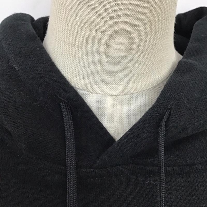 ポロラルフローレン POLO RALPH LAUREN ワンピース ひざ丈スカート パーカー 長袖 裏起毛 S ワンポイント 黒 / ブラック / レディース USED 古着 中古 10116148