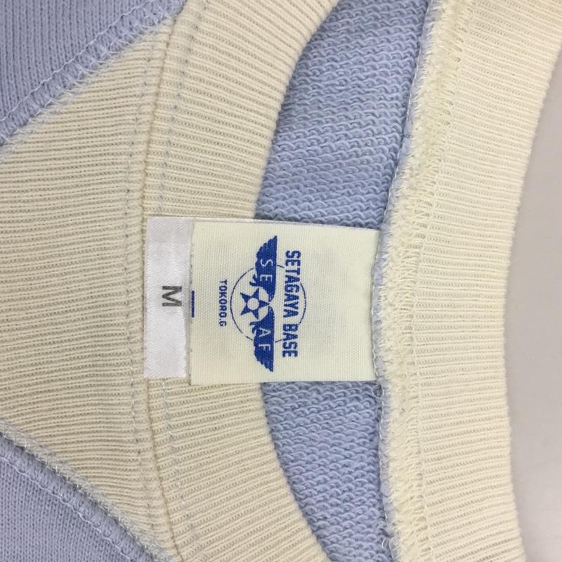 セタガヤベース 世田谷ベース トレーナー 長袖 M プリント 水色 / ライトブルー / メンズ USED 古着 中古 10108987
