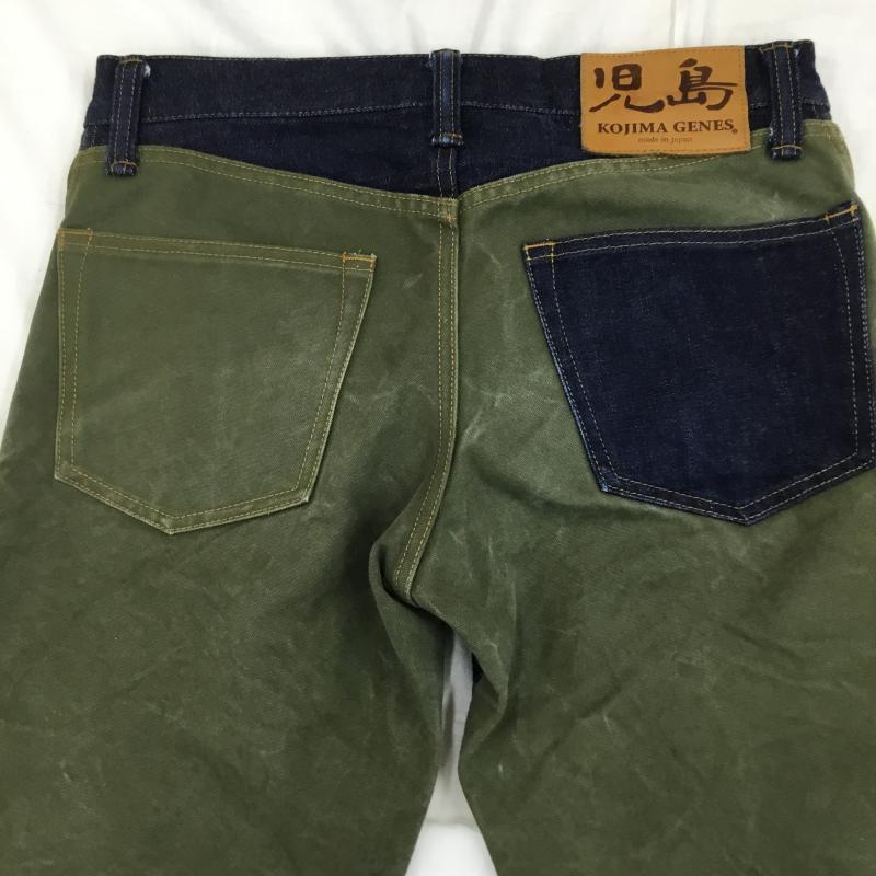 コジマジーンズ KOJIMAGENES パンツ デニム、ジーンズ 30インチ 無地 紺 / ネイビー / X 緑 / グリーン / メンズ USED 古着 中古 10129967