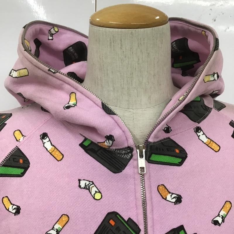 ビリオネア・ボーイズ・クラブ BILLIONAIRE BOYS CLUB パーカー 長袖 タバコ XL ロゴ、文字 X プリント 桃 / ピンク / メンズ USED 古着 中古 10105702