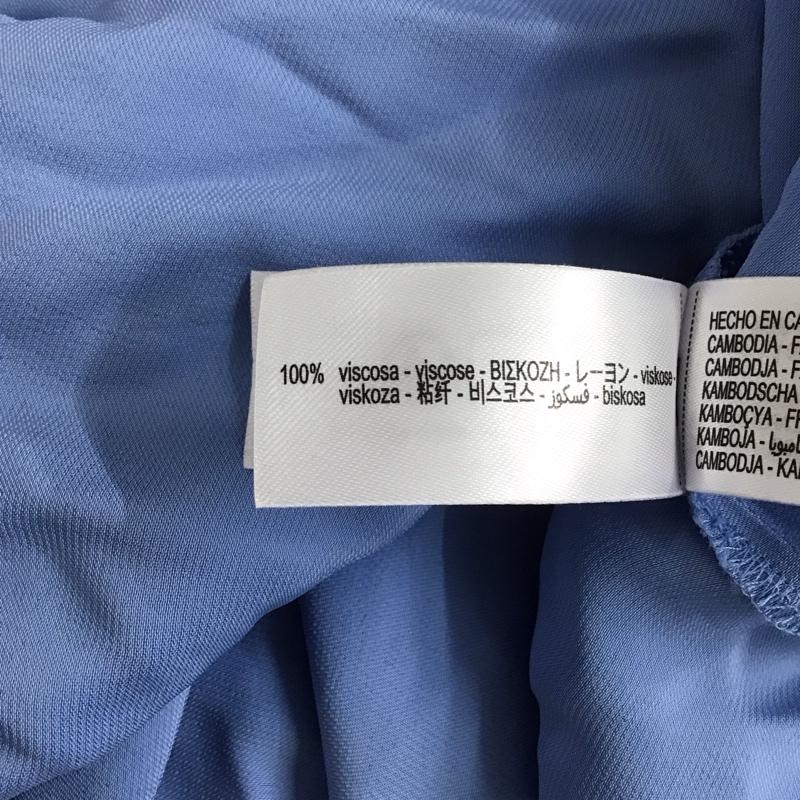 ザラ ZARA シャツ、ブラウス 長袖 タグ付 M 無地 青 / ブルー / レディース USED 古着 中古 10129241