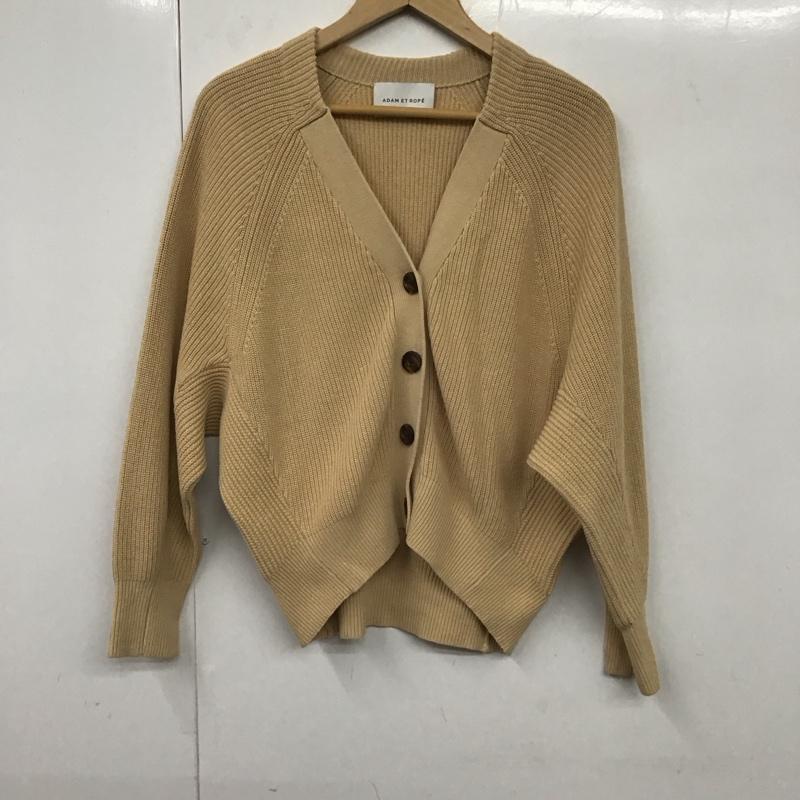 アダムエロペ ADAM ET ROPE カーディガン 長袖 FREE 無地 ベージュ / ベージュ / レディース USED 古着 中古 10131049