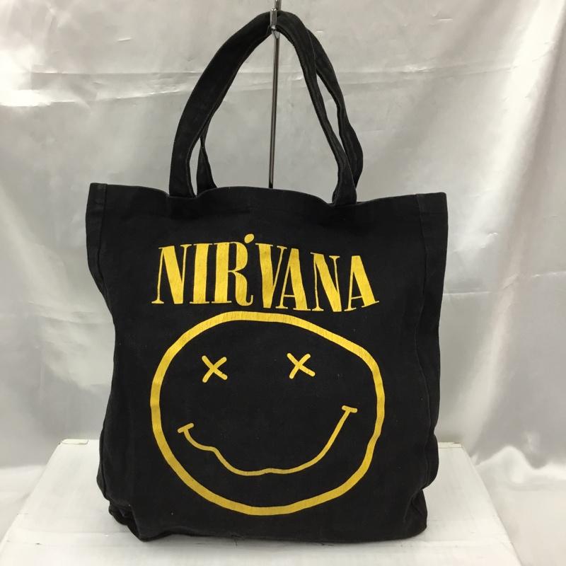 古着 USED トートバッグ トートバッグ NIRVANA NEVER MIND guitar プリント ロゴ、文字 黒 / ブラック / メンズ USED 古着 中古 10105784