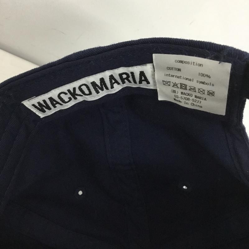 ワコマリア WACKO MARIA 帽子 キャップ NECK FACE 6 PANEL CAP ロゴ、文字 紺 / ネイビー / メンズ USED 古着 中古 10148446