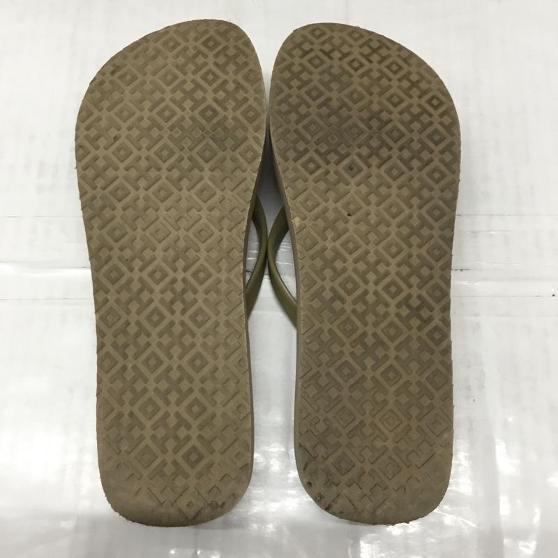 トリーバーチ TORY BURCH サンダル サンダル Wedge Thin Flip Flops トングサンダル 厚底 箱有 ロゴ、文字 ベージュ / ベージュ / レディース USED 古着 中古 10113525