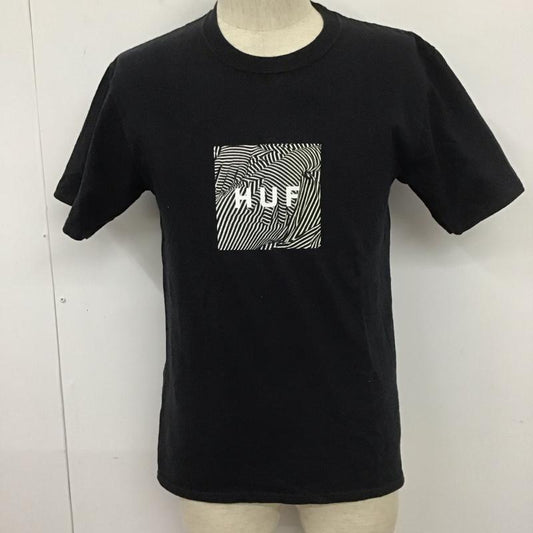ハフ HUF Tシャツ 半袖 半袖カットソー プリントTシャツ クルーネックカットソー S ロゴ、文字 黒 / ブラック /  メンズ USED 古着 中古 10110919