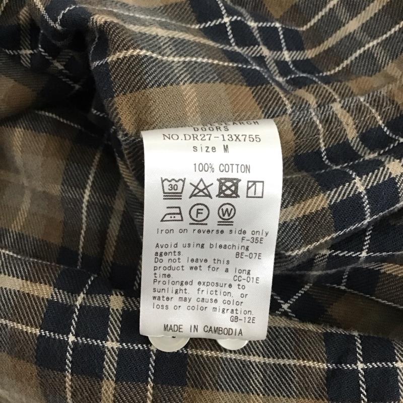 アーバンリサーチドアーズ URBAN RESEARCH DOORS シャツ、ブラウス 長袖 dr27-13x755 ネルバンドカラーシャツ ノーカラーシャツ チェックシャツ M チェック マルチカラー / マルチカラー / メンズ USED 古着 中古 10110217