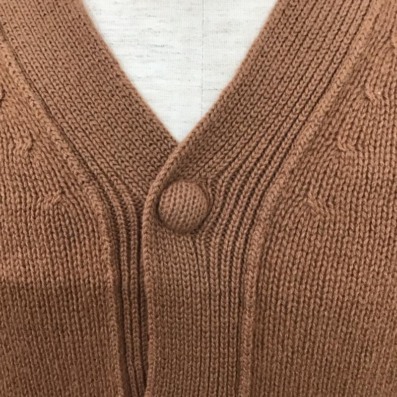 トーン tone カーディガン 長袖 TO-AW16-KT02 Vネック ウール S 無地 茶 / ブラウン / メンズ USED 古着 中古 10111253