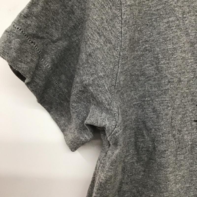 エヴィス EVISU Tシャツ 半袖 半袖カットソー プリントTシャツ クルーネックカットソー 36 ロゴ、文字 灰 / グレー / メンズ USED 古着 中古 10129449