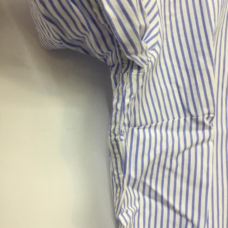 トミーヒルフィガー TOMMY HILFIGER シャツ、ブラウス 長袖 チェック XXS ストライプ 青 / ブルー / X 白 / ホワイト / レディース USED 古着 中古 10000006