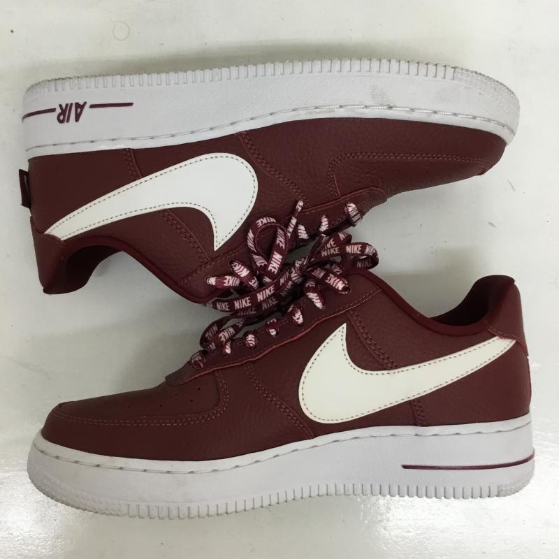 ナイキ NIKE スニーカー スニーカー 823511-605 Nike Air Force 1 Low NBA Team Red 24.5cm ロゴ、文字 白 / ホワイト / X ボルドー / ボルドー / レディース USED 古着 中古 10130255
