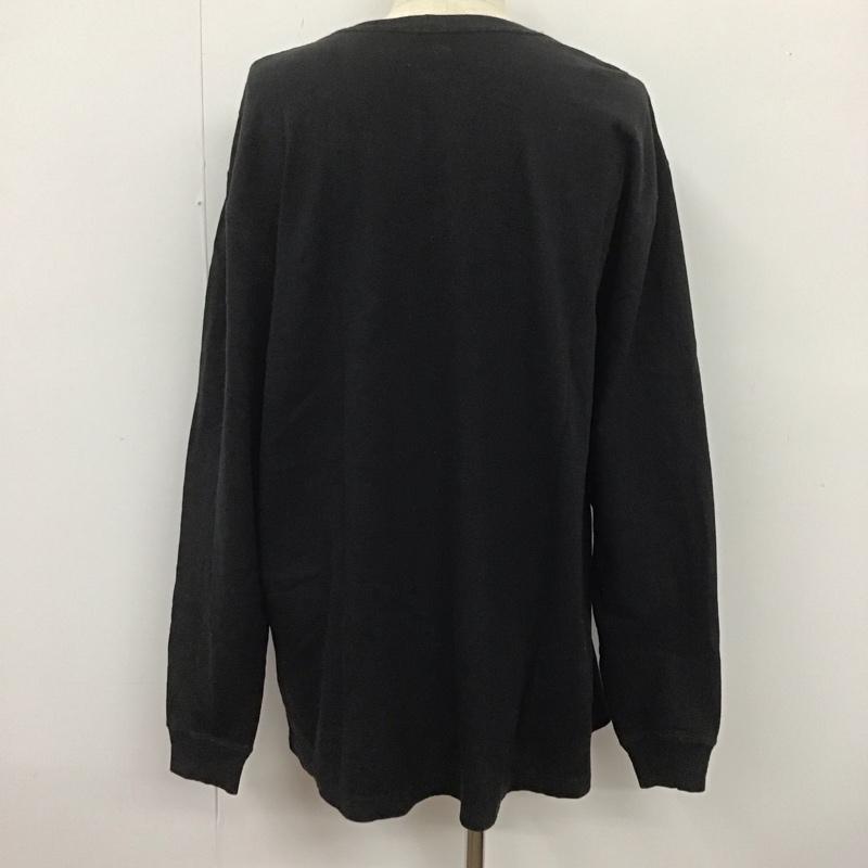 カーハート Carhartt カットソー 長袖 長袖カットソー クルーネックカットソー ロングスリーブカットソー 無地Tシャツ L ロゴ、文字 黒 / ブラック / メンズ USED 古着 中古 10107688