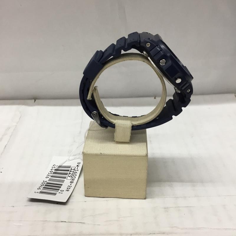 ジーショック G-SHOCK 腕時計 デジタル DW-5600RB 箱有 ロゴ、文字 紺 / ネイビー / メンズ USED 古着 中古 10106416