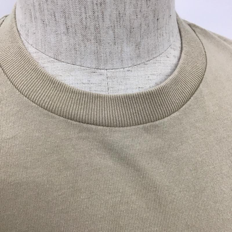 ダントン Danton Tシャツ 半袖 19A-HS-001 コットンポケットロゴTシャツ クルーネック 36 ロゴ、文字 ベージュ / ベージュ / メンズ USED 古着 中古 10111564